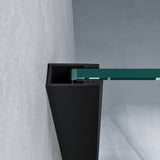 glasvilla Duschkabine mit Schiebetür Duschabtrennung 8mm ESG-Sicherheitsglas Nano-Beschichtung Hebe-Senk-Mechanismus Rav19 Schwarz