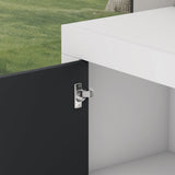 glasvilla Sideboard Aufbewahrungsschrank BTH: 167x36x70 cm mit 2 Schränken und 4 Schubladen Kommode Mehrzweckschrank Möbel Schrank03