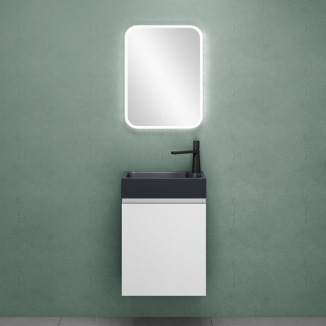 glasvilla Badmöbelset Badezimmermöbel bestehend aus Waschbecken in Anthrazit Matt und Waschbeckenunterschrank BTH: 46x26x63cm Pisa02