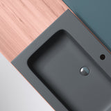 glasvilla Doppelwaschbecken Aufsatzwaschbecken Hängewaschbecken Waschbecken mineralguss Waschplatz Waschtisch Col830