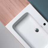 glasvilla Doppelwaschbecken Aufsatzwaschbecken Hängewaschbecken Waschbecken mineralguss Waschplatz Waschtisch Col830