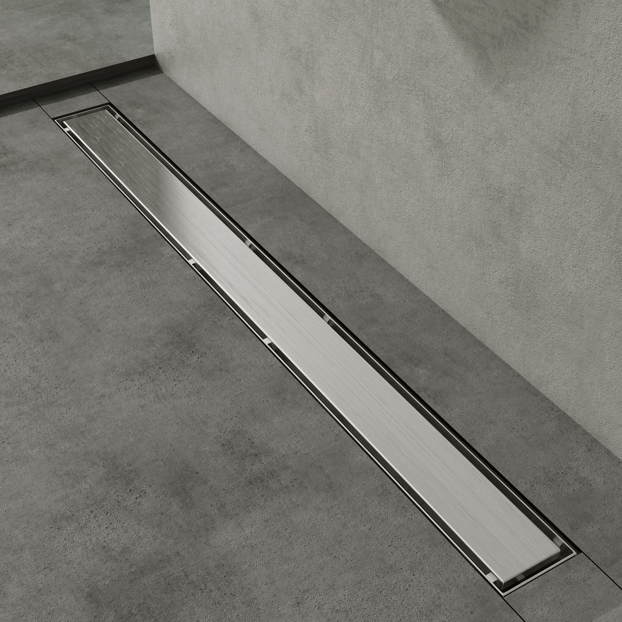 glasvilla Duschrinne Bodenablauf aus Edelstahl | Komplettset Ablaufrinne für Badezimmer | Befliesbar Wasserabfluss 35L/min | Haarsieb KE110