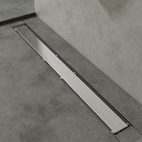 glasvilla Duschrinne Bodenablauf aus Edelstahl | Komplettset Ablaufrinne für Badezimmer | Befliesbar Wasserabfluss 35L/min | Haarsieb KE110