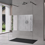 glasvilla Duschwand Duschabtrennung 2 Haltestange für Walk-In Dusche 10mm ESG-Sicherheitsglas mit Nanobeschichtung Rechteckiger Stabilisator Bremen02+2