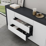 glasvilla Sideboard Aufbewahrungsschrank BTH: 167x36x70 cm mit 2 Schränken und 4 Schubladen Kommode Mehrzweckschrank Möbel Schrank03