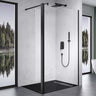 glasvilla Walk-In Duschwand para ducha Duschabtrennung 8mm Klarglas con 30cm Nebenteil ESG-Sicherheitsglas con Nanobeschichtung Estabilizador redondo y rectangular Bremen01K-Plus