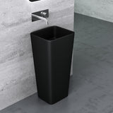 glasvilla Design Standwaschbecken freistehend Col31 aus Mineralguss Waschtisch BTH: 40x35x82cm