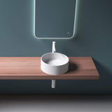 glasvilla 40x40x15cm Waschbecken rund Col804 Aufsatzwaschbecken ohne Hahnloch und Überlauf.. Col804 Moderne Optik- höchste Funktionalität