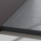 glasvilla Duschwanne Duschtasse für Duschkabine flach Rechteckig Beton-Grau aus hochwertigem Mineralguss Corvus