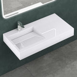 glasvilla Waschbecken Hängewaschbecken Aufsatzwaschbecken Mineralguss rechteckige Form Colossum11