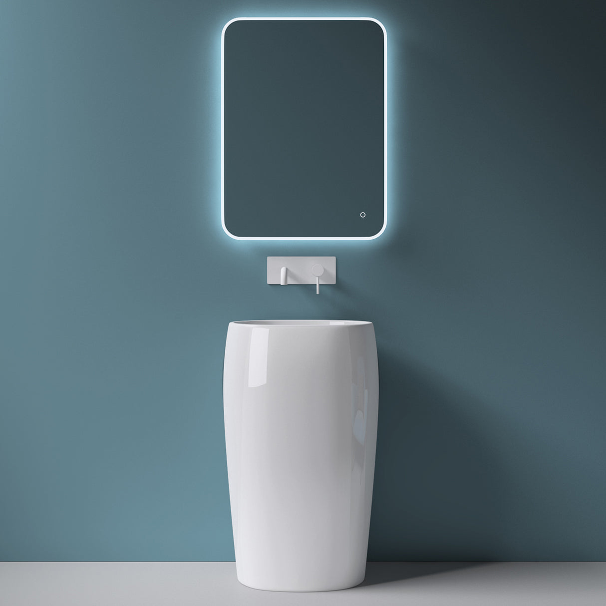 glasvilla Design Standwaschbecken freistehend Col32 aus Mineralguss Waschtisch Standwaschbecken