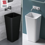 glasvilla Design Standwaschbecken freistehend Col31 aus Mineralguss Waschtisch BTH: 40x35x82cm