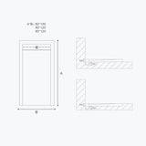 glasvilla Duschwanne Duschtasse für Duschkabine flach Rechteckig Beton-Grau aus hochwertigem Mineralguss Corvus