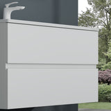 glasvilla Badmöbel-Set Waschtisch mit Unterschrank Mineralguss Waschbecken Waschbeckenunterschrank  2-Schubladen Soft-Close Aqualis