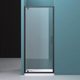 glasvilla Duschtür Nischentür dusche Duschabtrennung Duschkabine Nischendrehtür Duschwand 8mm Klarglas ESG-Sicherheitsglas mit Nanobeschichtung Teramo61K