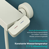 glasvilla Duschsystem mit Regendusche Duschkopf 3 Strahlarten höhenverstellbar Duschbrause mit Unterauslauf aus Aluminium Duschsystem10