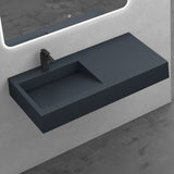 glasvilla Waschbecken Hängewaschbecken Aufsatzwaschbecken Mineralguss rechteckige Form Colossum11