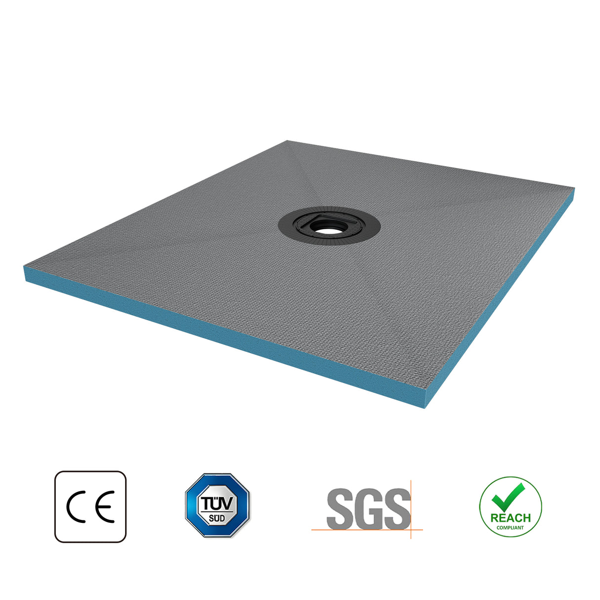 glasvilla Duschelement Duschboard befliesbar Duschelemente mit rinne Duschtasse bodeneben Gefälleplatte XPS