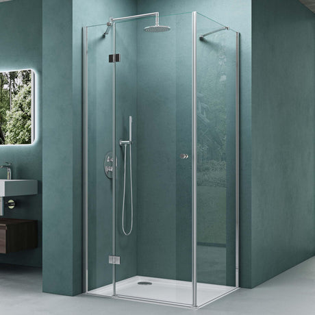 glasvilla Cabina de Ducha 6mm Vidrio de Seguridad con Easy-Clean mediante recubrimiento NANO Mampara de Ducha Separación de Ducha Ravenna05k-Plus