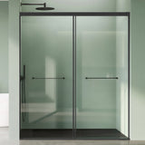 glasvilla Duschtür Nischentür dusche mit Doppelschiebetür Duschakbine Duschabtrennung, 8mm Sicherheitsglas mit Nanobeschichtung, Soft-Close-System Teramo67K