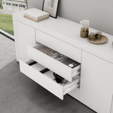 glasvilla Sideboard Aufbewahrungsschrank BTH: 167x36x70 cm mit 2 Schränken und 4 Schubladen Kommode Mehrzweckschrank Möbel Schrank03