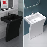 glasvilla Standwaschbecken Eckig Design Standwaschtisch Col07 Gussmarmor Design Waschplatz Waschsäule Standsäule