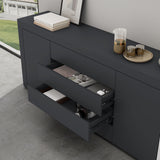 glasvilla Sideboard Aufbewahrungsschrank BTH: 167x36x70 cm mit 2 Schränken und 4 Schubladen Kommode Mehrzweckschrank Möbel Schrank03