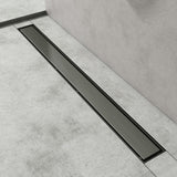 glasvilla Duschrinne Bodenablauf aus Edelstahl | Komplettset Ablaufrinne für Badezimmer | Befliesbar Wasserabfluss 35L/min | Haarsieb KE110