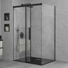 glasvilla Duschkabine Schiebetür 6mm ESG-Sicherheitsglas Duschabtrennung Soft-Close-Mechanismus Seitenanstieg Ravenna12K