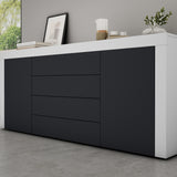 glasvilla Sideboard Aufbewahrungsschrank BTH: 167x36x70 cm mit 2 Schränken und 4 Schubladen Kommode Mehrzweckschrank Möbel Schrank03