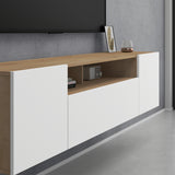 glasvilla TV Schrank Fernsehschrank 3 Türen mit Soft-Close Lowboard Hängeschrank Fernsehtisch für Wohnzimmer Fernsehschrank03