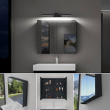 glasvilla Spiegelschrank mit Spiegellampe Badezimmerschrank Spiegelleuchte 180° Drehbar LED Badlampe Strahlenschön