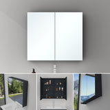 glasvilla Spiegelschrank mit Spielgeltüren Badezimmerschrank Hängeschrank Badezimmerspiegel Spiegelschrank-02