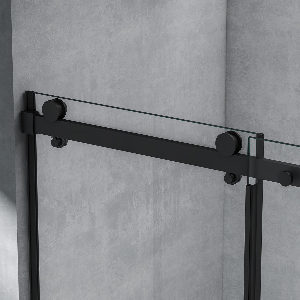 glasvilla Duschtür Nischentür dusche Duschabtrennung Duschkabine Klarglas 8mm ESG-Sicherheitsglas mit Nanobeschichtung Teramo19K Schwarz