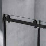 glasvilla Duschtür Nischentür dusche Duschabtrennung Duschkabine Klarglas 8mm ESG-Sicherheitsglas mit Nanobeschichtung Teramo19K Schwarz