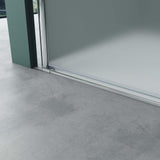 glasvilla Duschtür Nischentür dusche Duschabtrennung Duschkabine Schwingtür 180° Doppeltür 6mm ESG Nano-Beschichtung Klarglas/Satiniert Streifen/Vollsatiniert mit Hebe- und Senkmechanismus Teramo24K+MS+VS