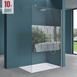 glasvilla Duschwand für Dusche Duschabtrennung Walk-In ESG-Sicherheitsglas 10mm NANO Glas BRAM1&3 Bremen2DM