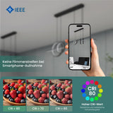 glasvilla Pendelleuchte 100cm LED Hängelampe Linear design 3000K/4200K/6000K Verstellbares Kabel 30W Hängeleuchte Alivetta2256