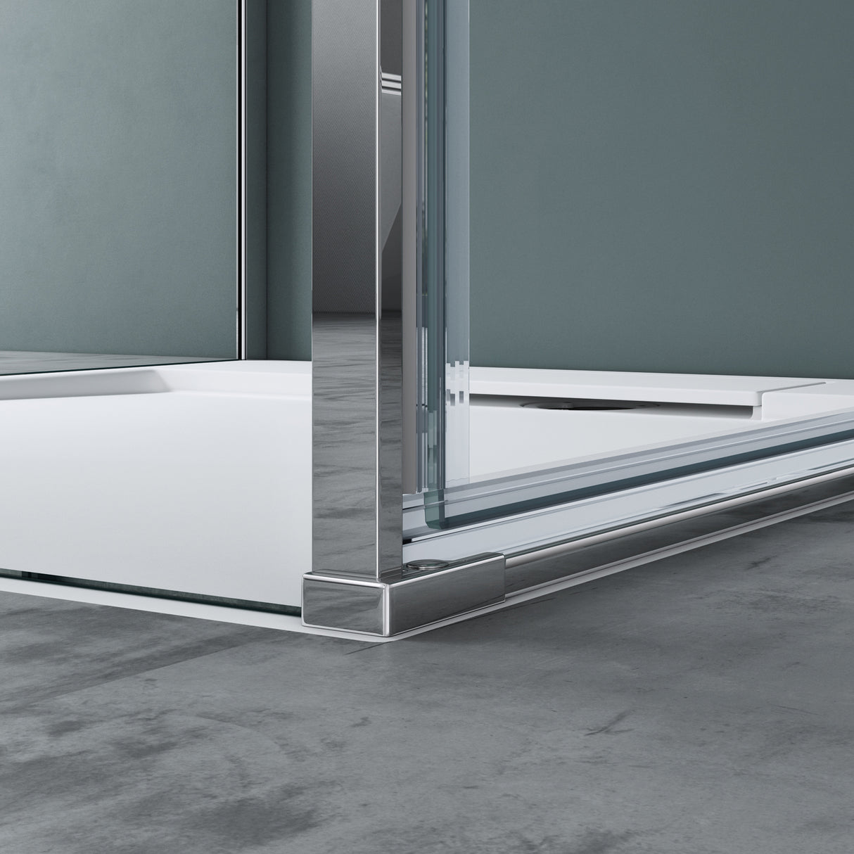 glasvilla Duschkabine U-Form Dusche Duschabtrennung 8mm ESG-Sicherheitsglas Klarglas mit Nano-Beschichtung Ravenna36UK