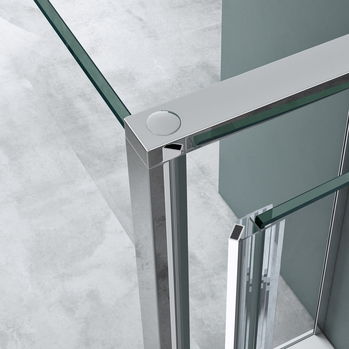 glasvilla Duschkabine U-Form Dusche Duschabtrennung 8mm ESG-Sicherheitsglas Klarglas mit Nano-Beschichtung Ravenna36UK