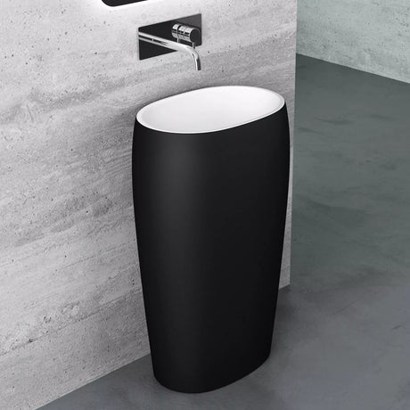 glasvilla Design Standwaschbecken freistehend Col32 aus Mineralguss Waschtisch Standwaschbecken