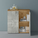 glasvilla Möbel Kommode Aufbewahrungsschrank mit 4 Türen Sideboard Schrank Mehrzweckschrank Schrank04