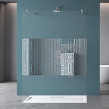 glasvilla Duschwand Duschabtrennung 2 Haltestange für Walk-In Dusche 10mm ESG-Sicherheitsglas mit Nanobeschichtung Rechteckiger Stabilisator Bremen02+2