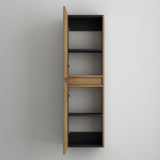 glasvilla Seitenschrank Badezimmerschrank mit 2 Türen und 4 Fächern Badregal Allzweckschrank Badschrank BTH: 35x20x120 cm Verona