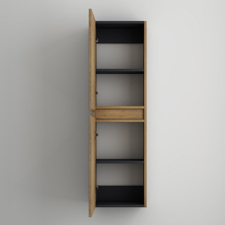 glasvilla Seitenschrank Badezimmerschrank mit 2 Türen und 4 Fächern Badregal Allzweckschrank Badschrank BTH: 35x20x120 cm Verona