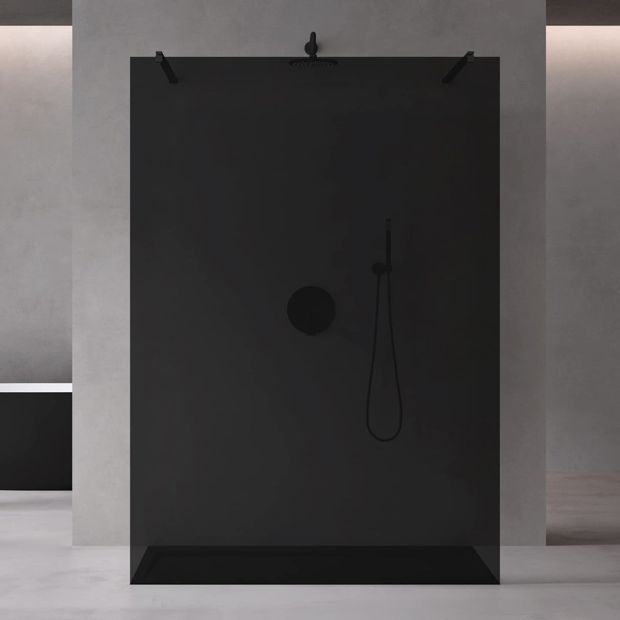 glasvilla Duschwand Duschabtrennung 2 Haltestange für Walk-In Dusche 10mm ESG-Sicherheitsglas mit Nanobeschichtung Rechteckiger Stabilisator Bremen02+2