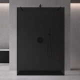 glasvilla Duschwand Duschabtrennung 2 Haltestange für Walk-In Dusche 10mm ESG-Sicherheitsglas mit Nanobeschichtung Rechteckiger Stabilisator Bremen02+2