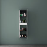 glasvilla Seitenschrank Badezimmerschrank mit 2 Türen und 4 Fächern Badregal Allzweckschrank Badschrank BTH: 35x20x120 cm Verona