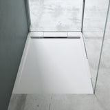 glasvilla Duschwanne Duschtasse aus Mineralguss Rechteckig 70-160cm Mineralgusswanne Geoma04