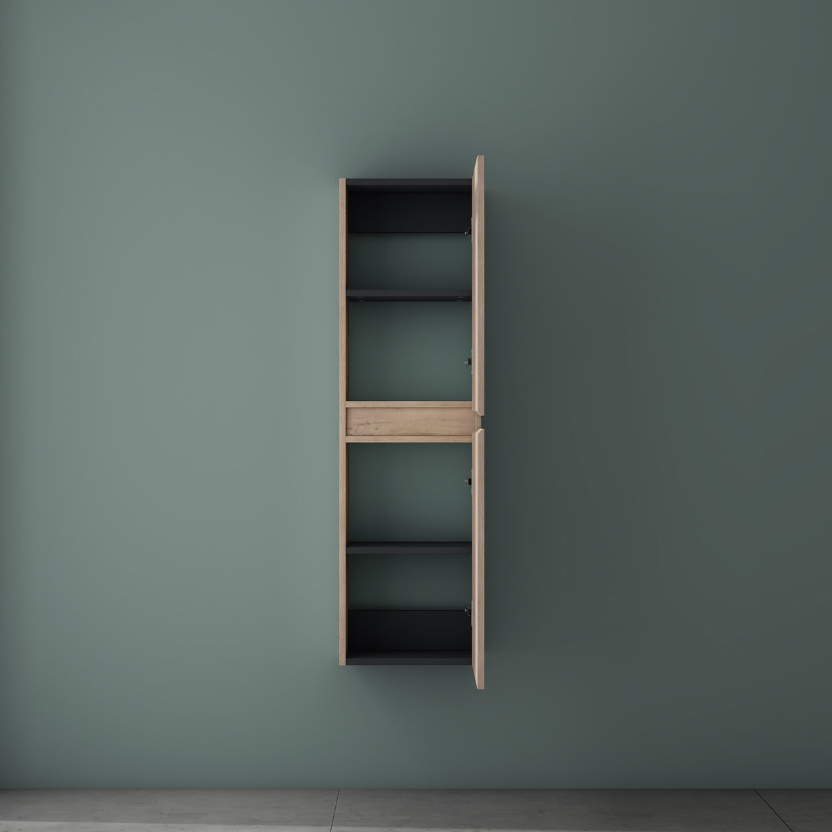 glasvilla Seitenschrank Badezimmerschrank mit 2 Türen und 4 Fächern Badregal Allzweckschrank Badschrank BTH: 35x20x120 cm Verona